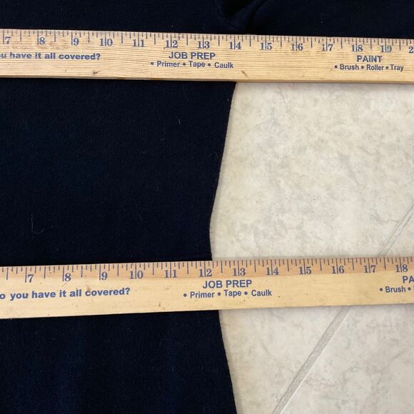 Zara Knit midi Dress Fit & Flair ruffle hem women’s size M Black gold buttons - Picture 5 of 13